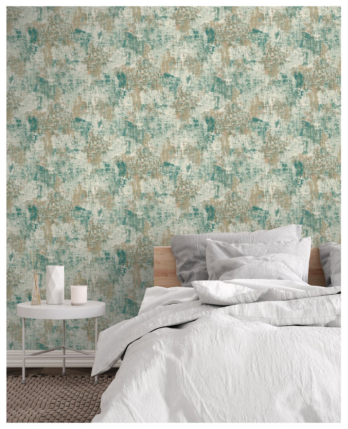 Arthouse Plain and Texture Green Wallpaper