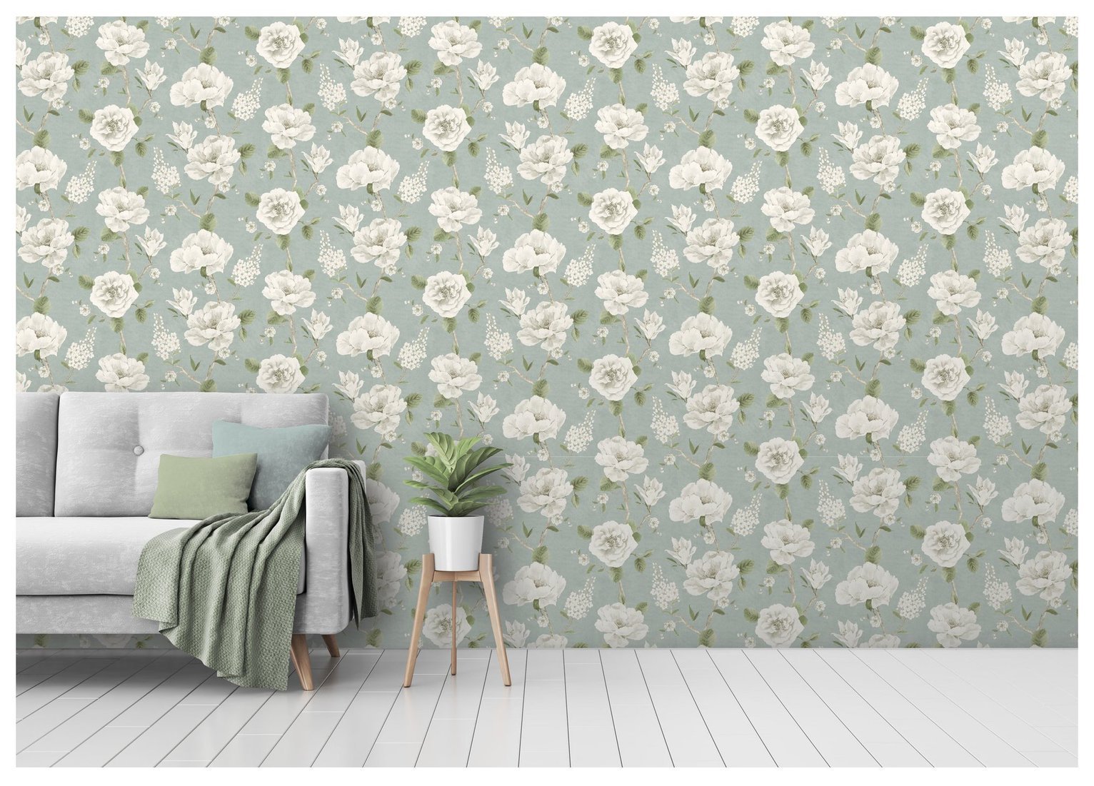 Arthouse Ashley Floral Green Wallpaper