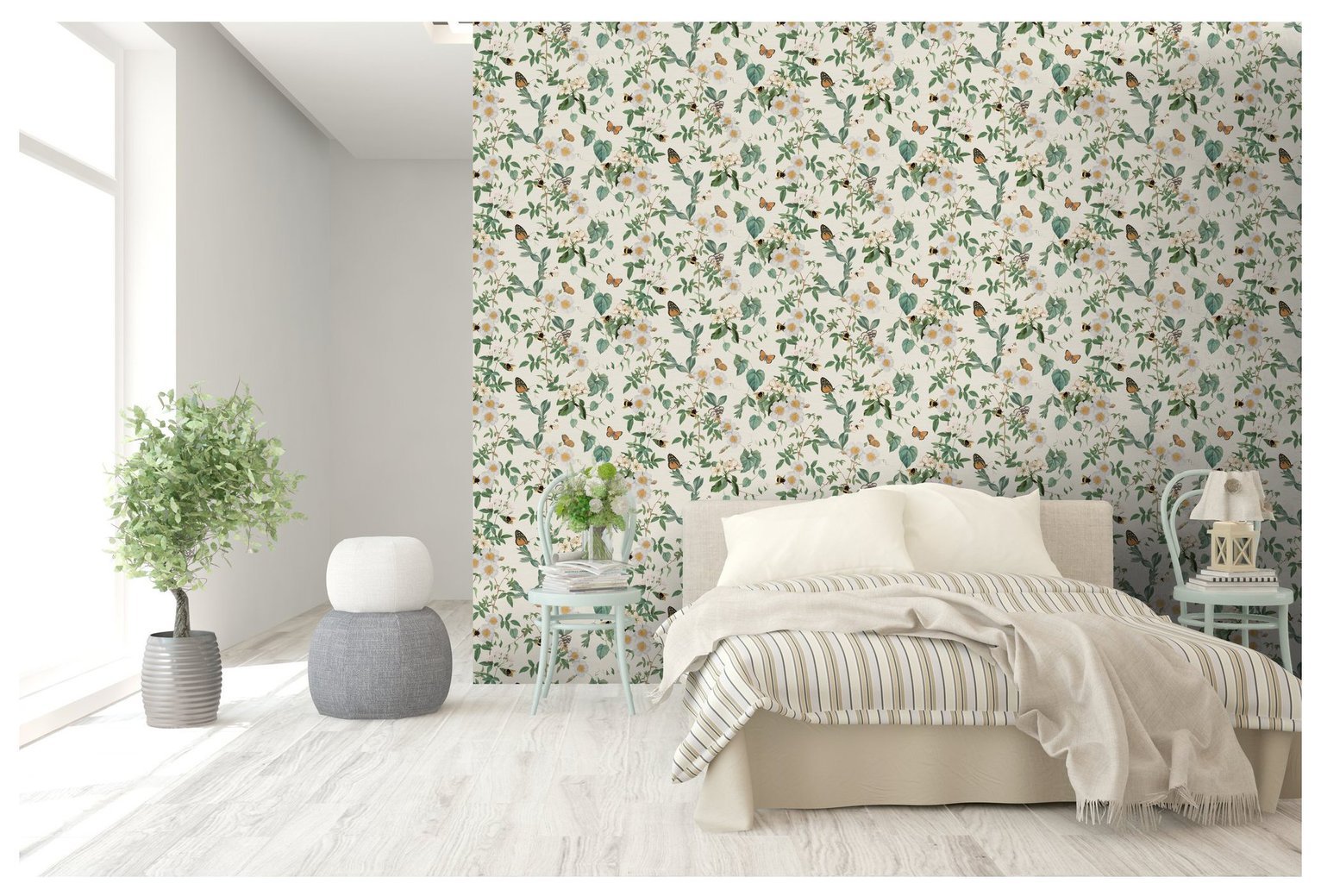 Arthouse Bumblebee Trail Cream Wallpaper