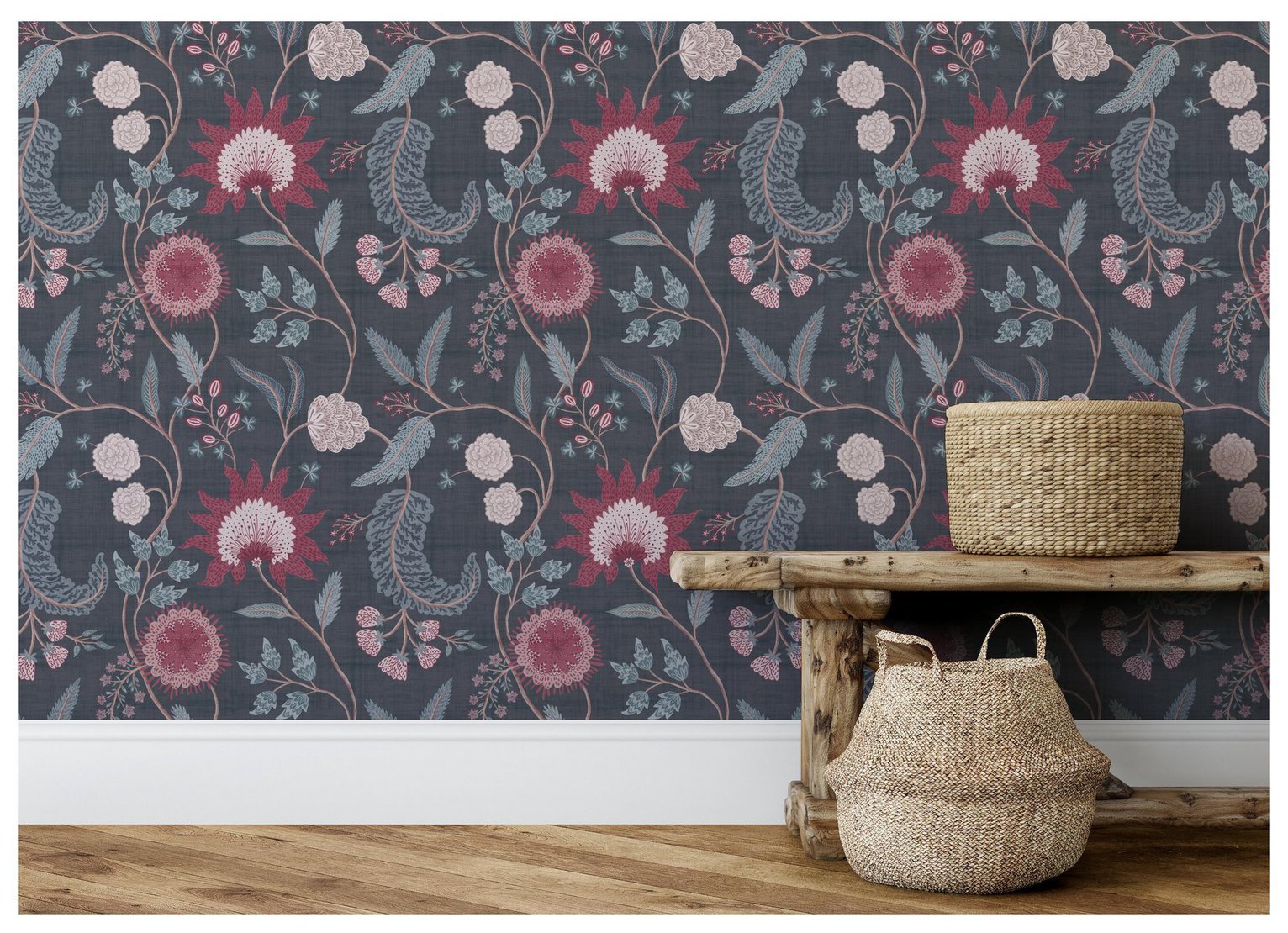 Esselle Home Fable Trail Blue Wallpaper