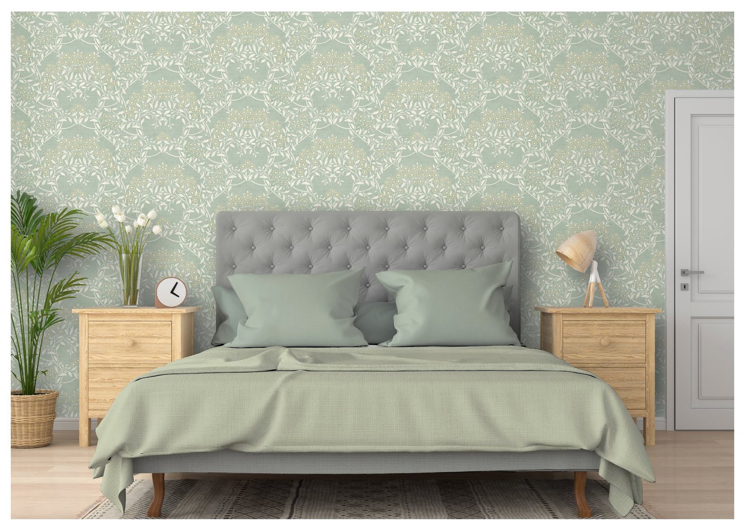 Arthouse Floral Trail Sage Wallpaper