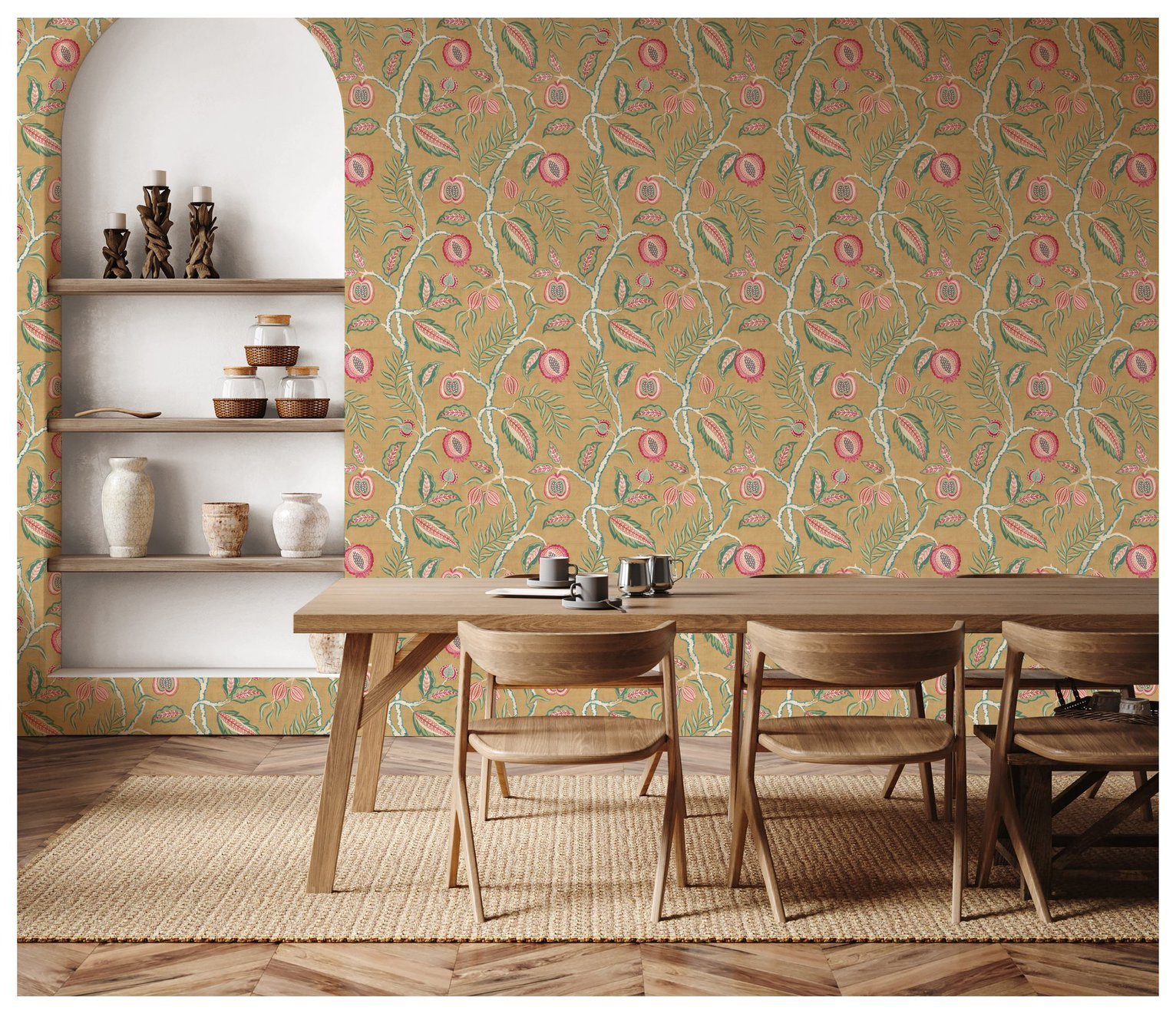 Esselle Home Fruits of Paradise Ochre Wallpaper