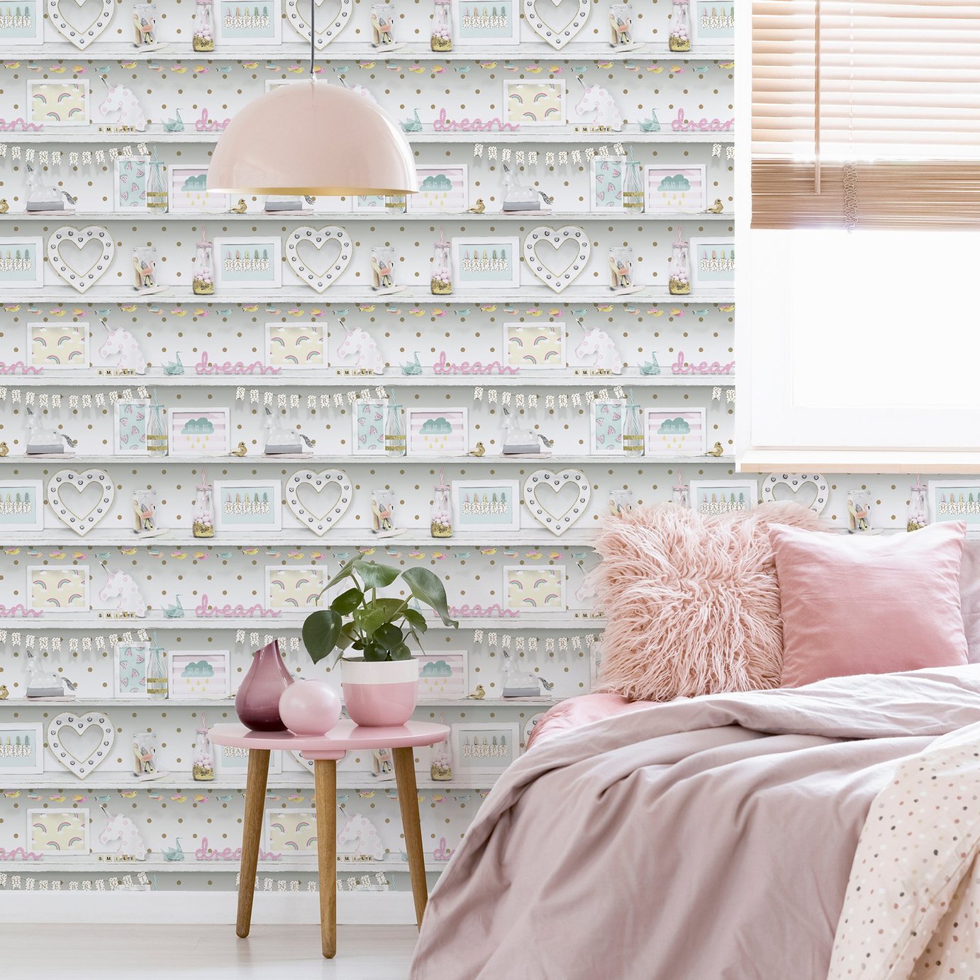 Arthouse Children's Pink Wallpaper