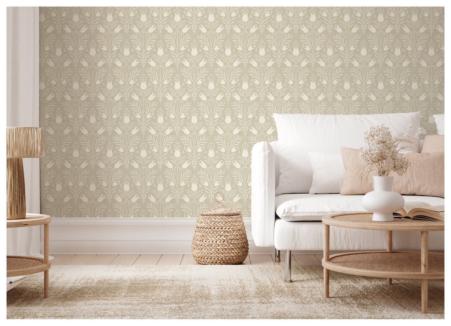 Esselle Home Tulip Taupe Wallpaper