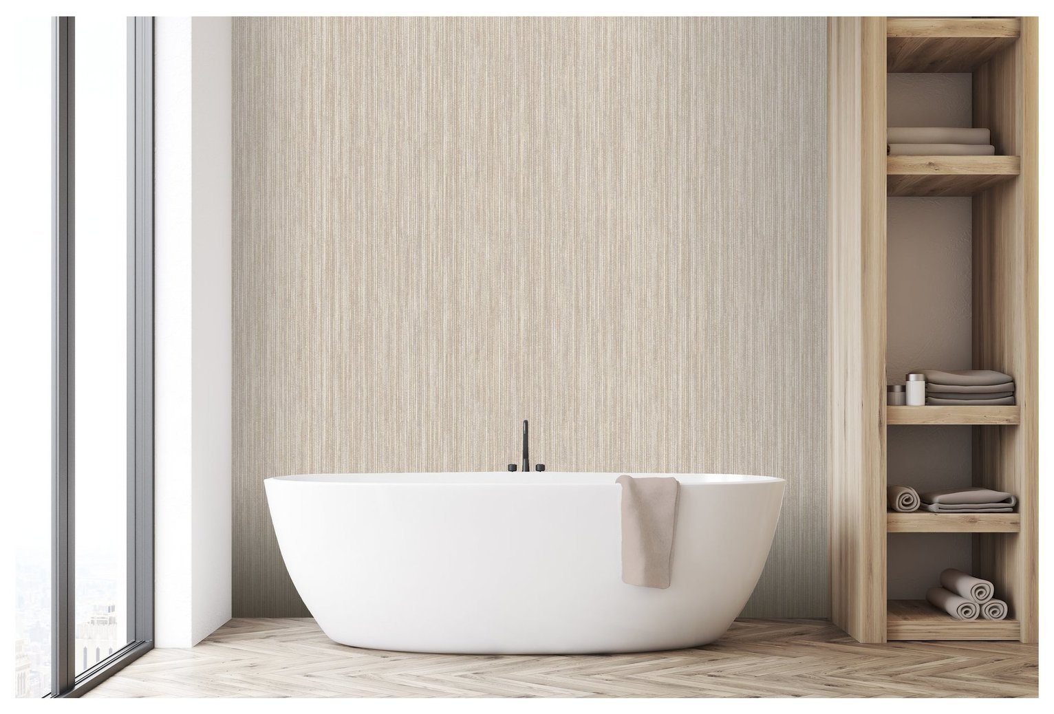 Arthouse Grasscloth Cream Wallpaper