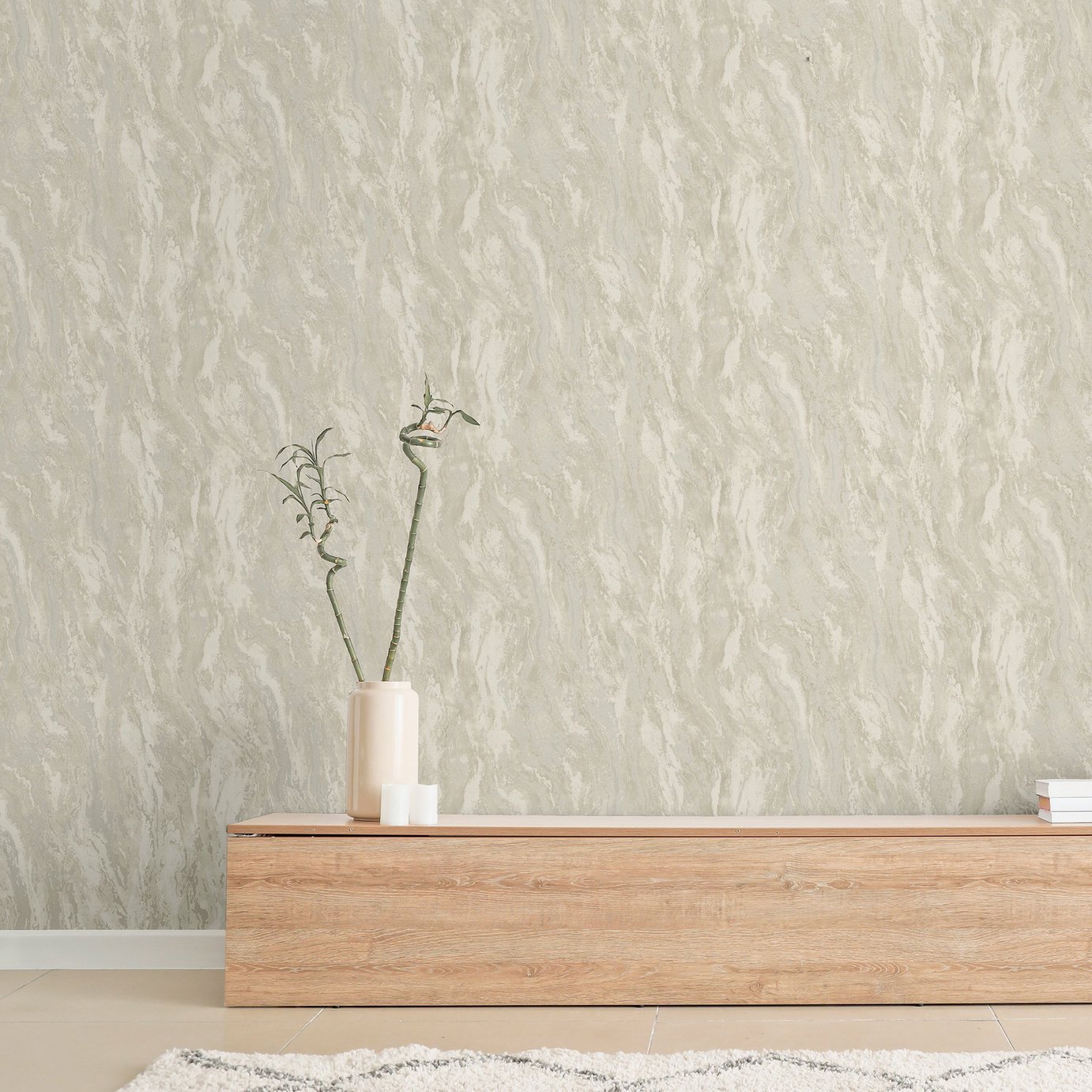 Arthouse Luxe Texture Pearl Wallpaper