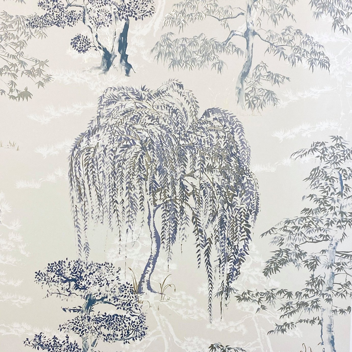 Arthouse Oriental Garden Blue Wallpaper