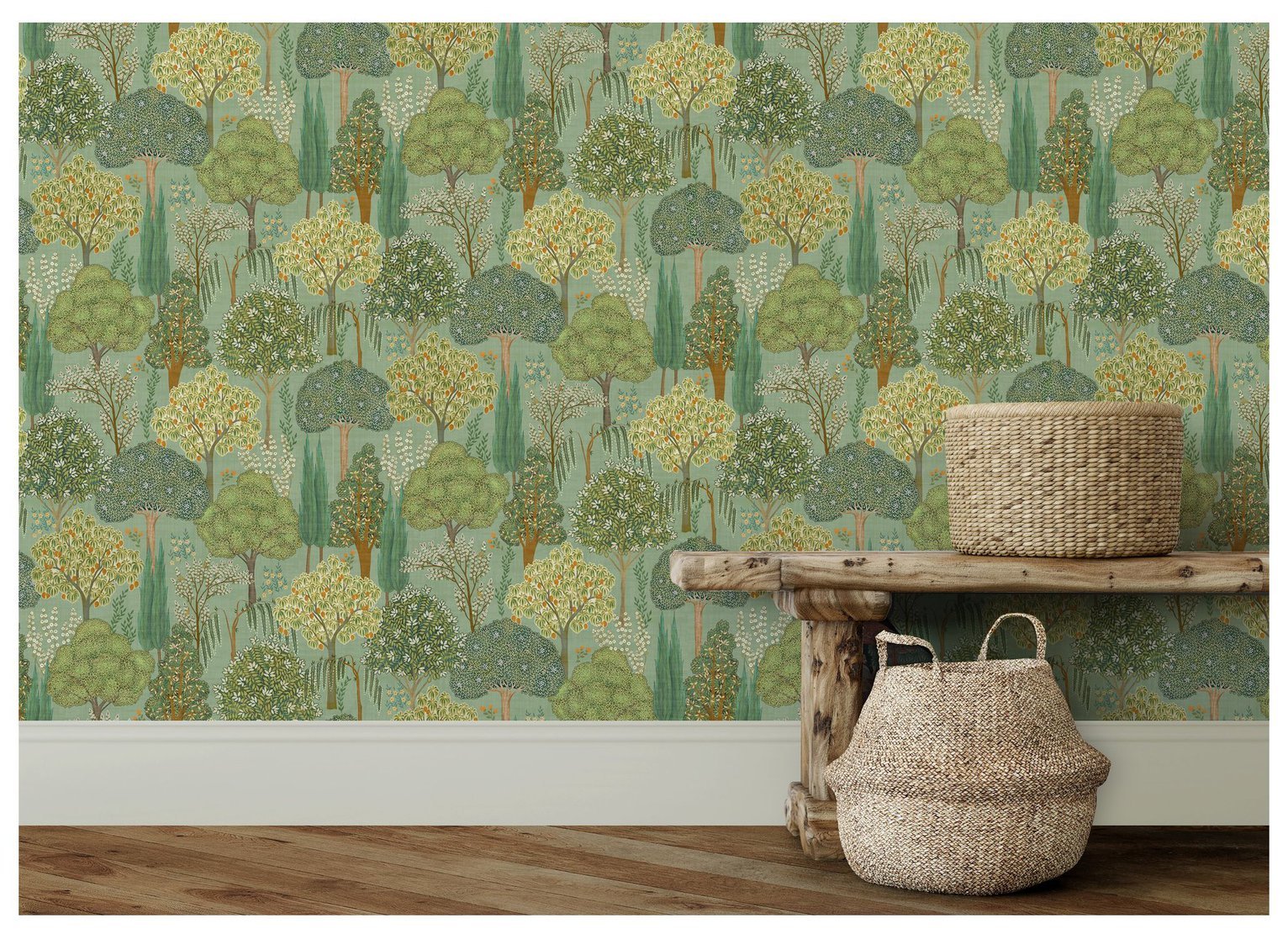 Esselle Home Persian Oasis Green Wallpaper