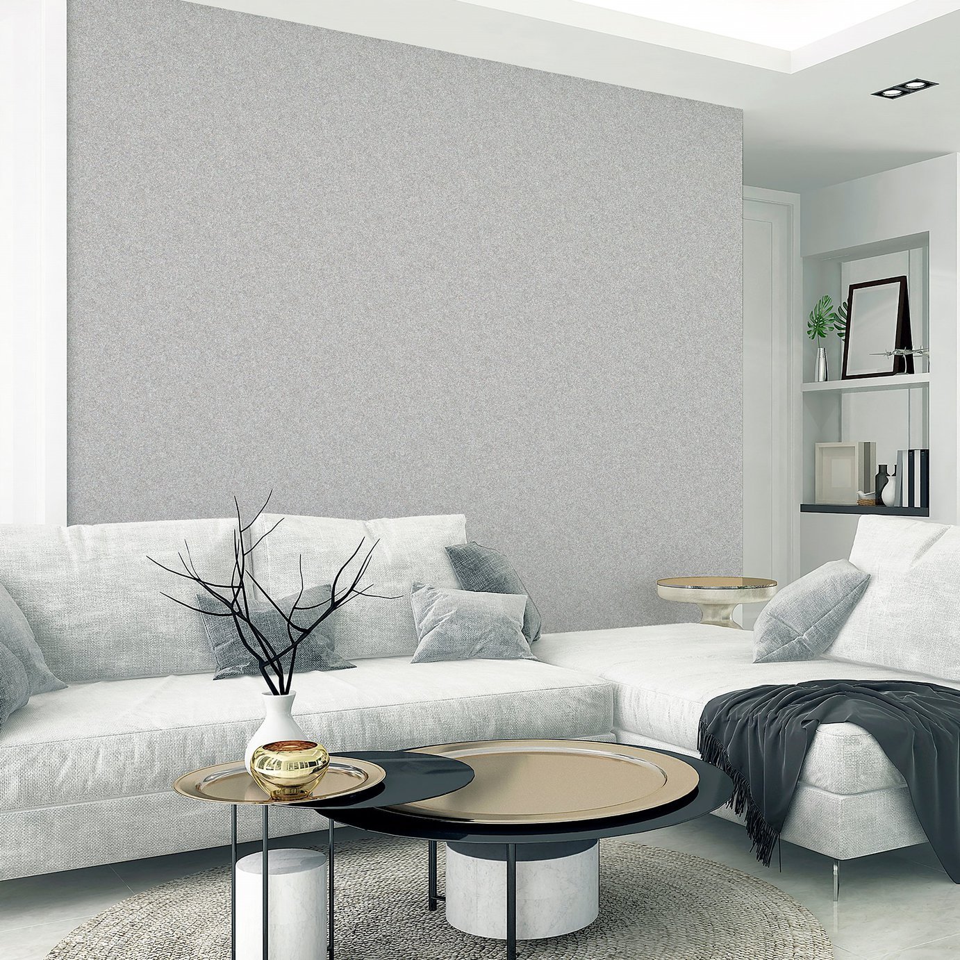 Arthouse Quartz Textured Silver Wallpaper
