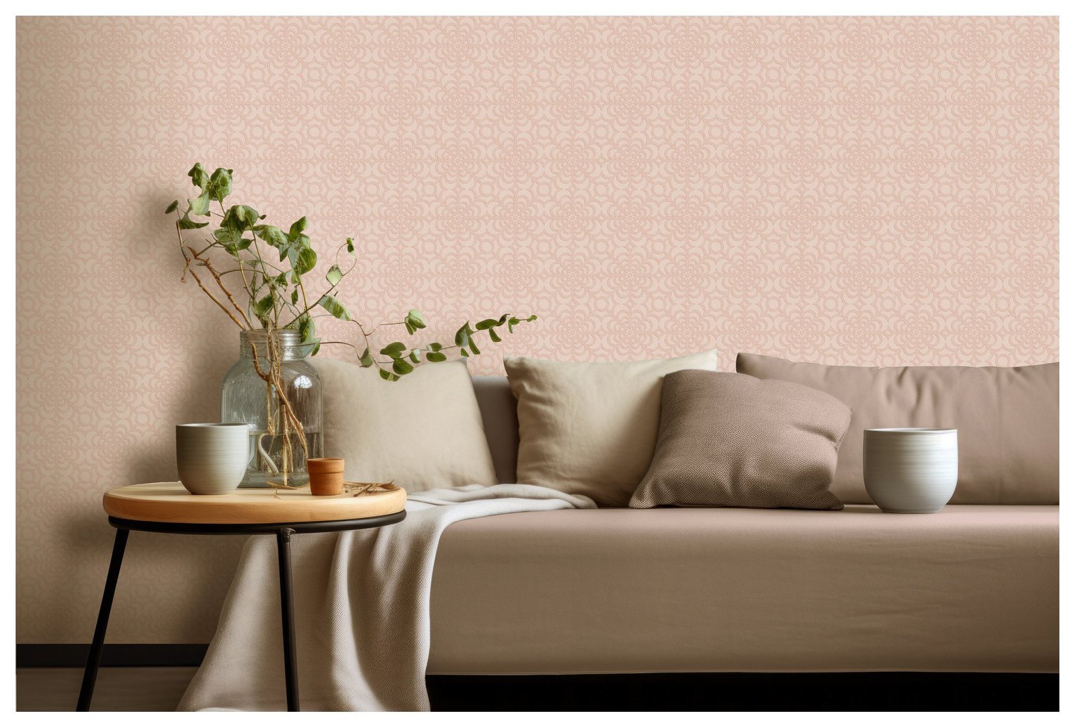 RHS Dandy Floral Pink Wallpaper