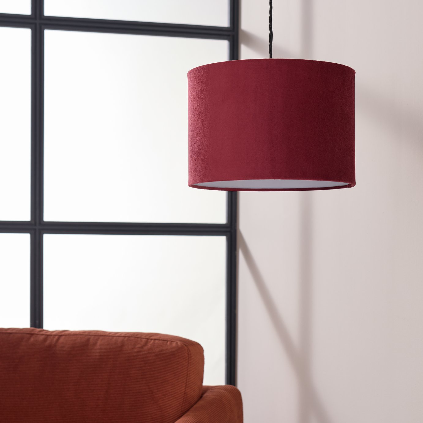 Habitat Velvet Easy Fit Lampshade - 30cm