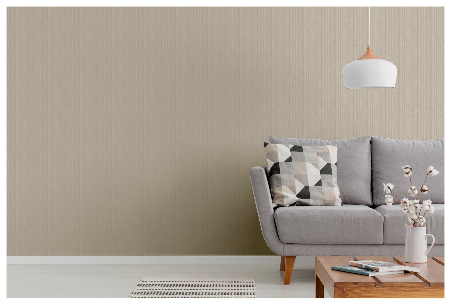 Arthouse Silk Cascade Latte Wallpaper 