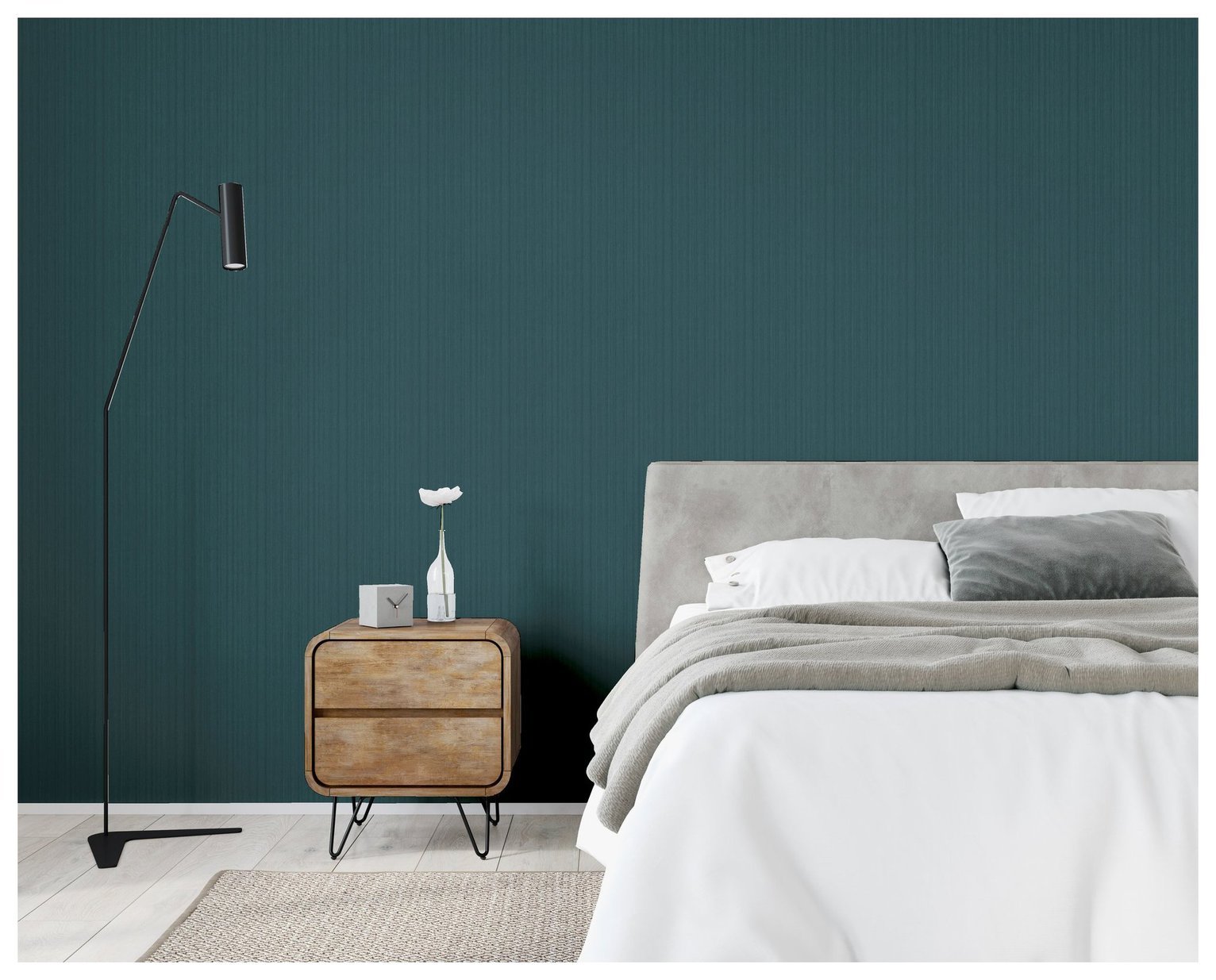 Arthouse Silk Cascade Navy Wallpaper 