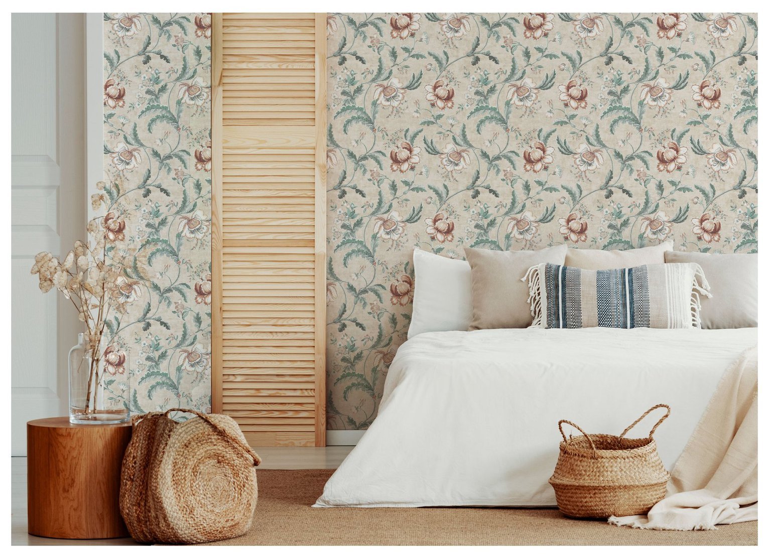 Esselle Home Tapestry Floral Natural Spice wallpaper