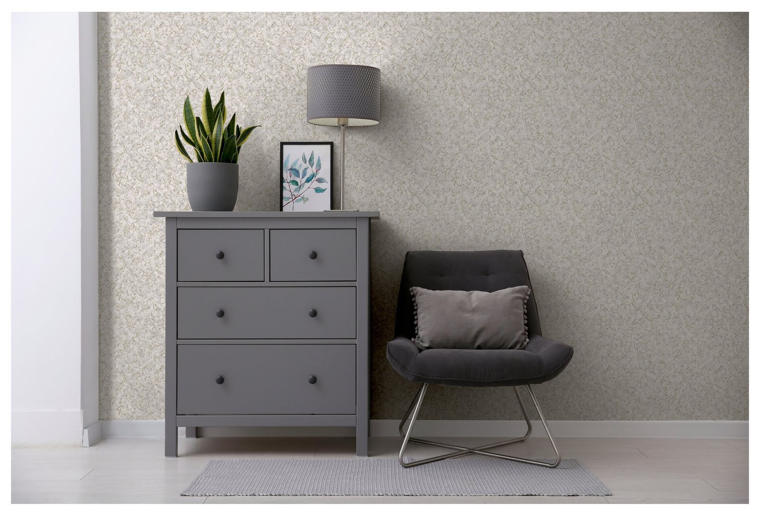 Arthouse Textured Marble Grey Gold Wallpaper 