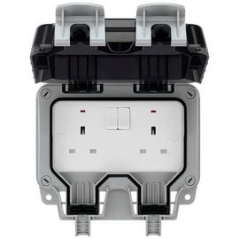 BG Electrical Double IP66 Outdoor Switched Power Socket
