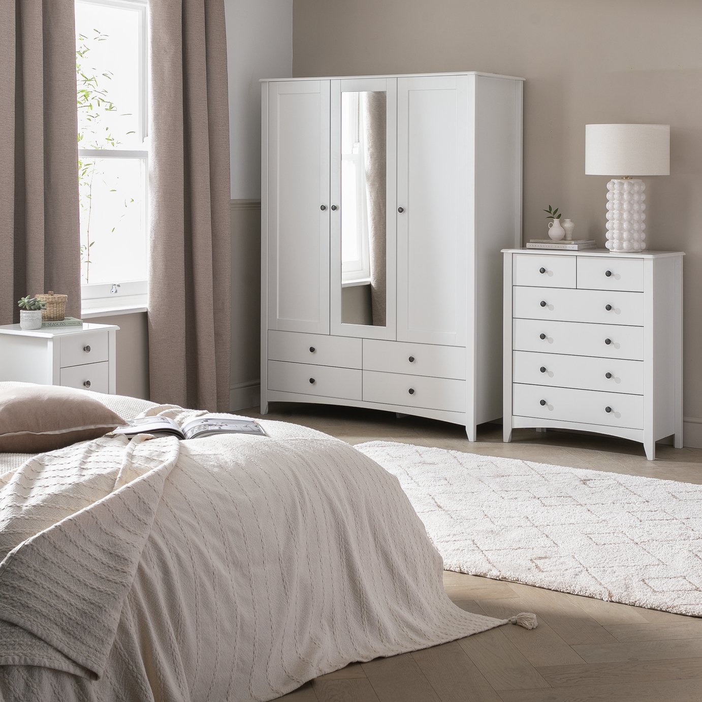 Habitat Minato 4 Piece 3 Door Wardrobe Set - White