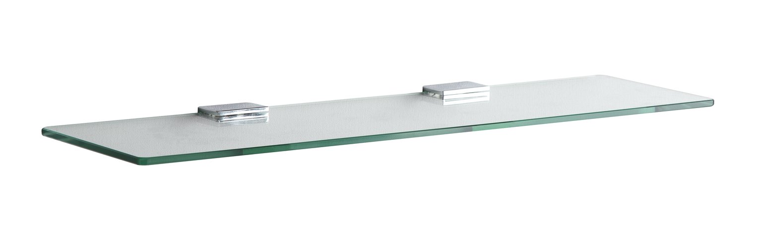 Argos Home Glass Bathroom Shelf - Chrome