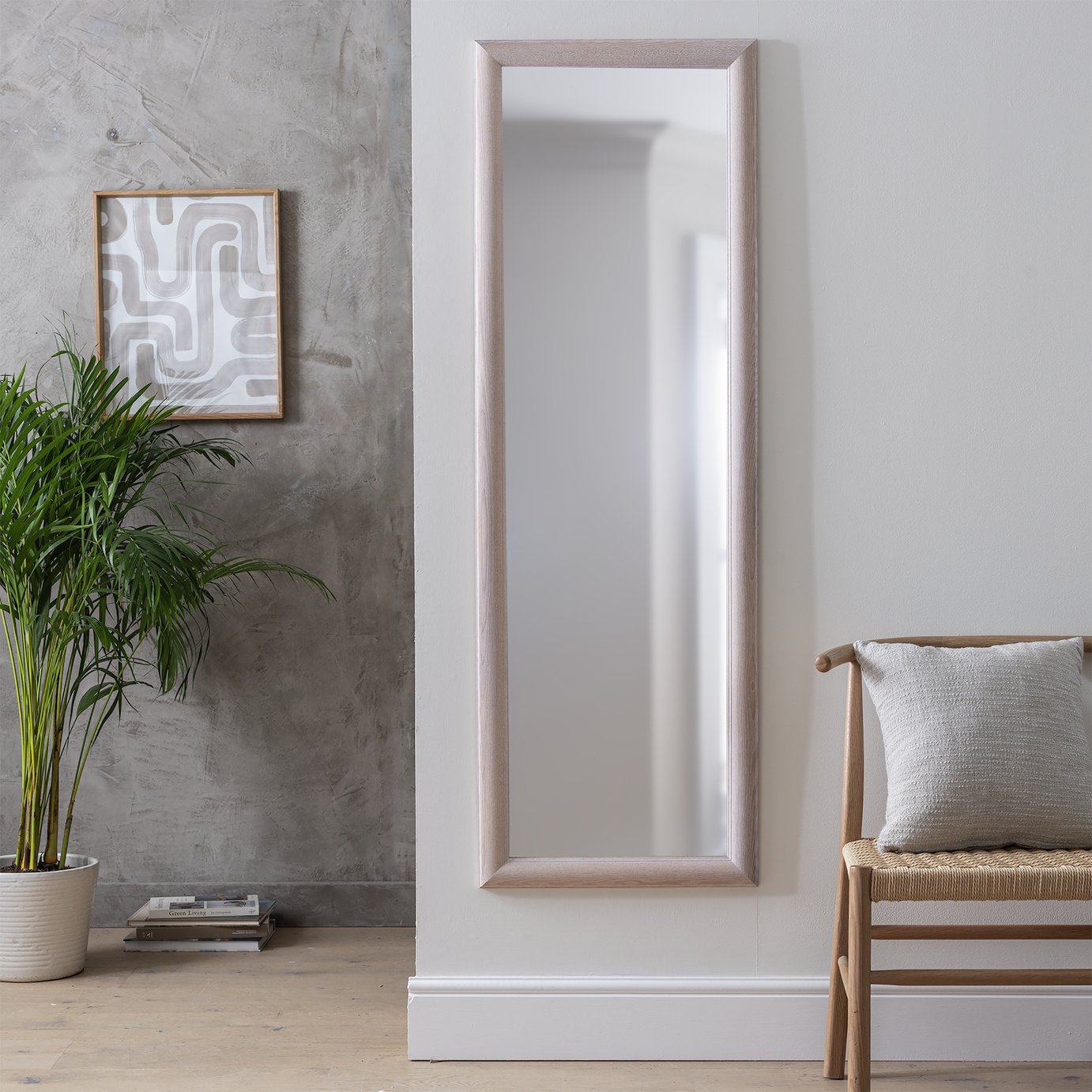 Habitat Oak Effect Full Length Wall Mirror - 150x50cm