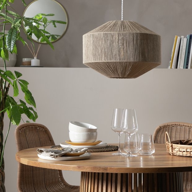 Buy Habitat Jute Natural Easy Fit Lampshade 45cm Lamp shades