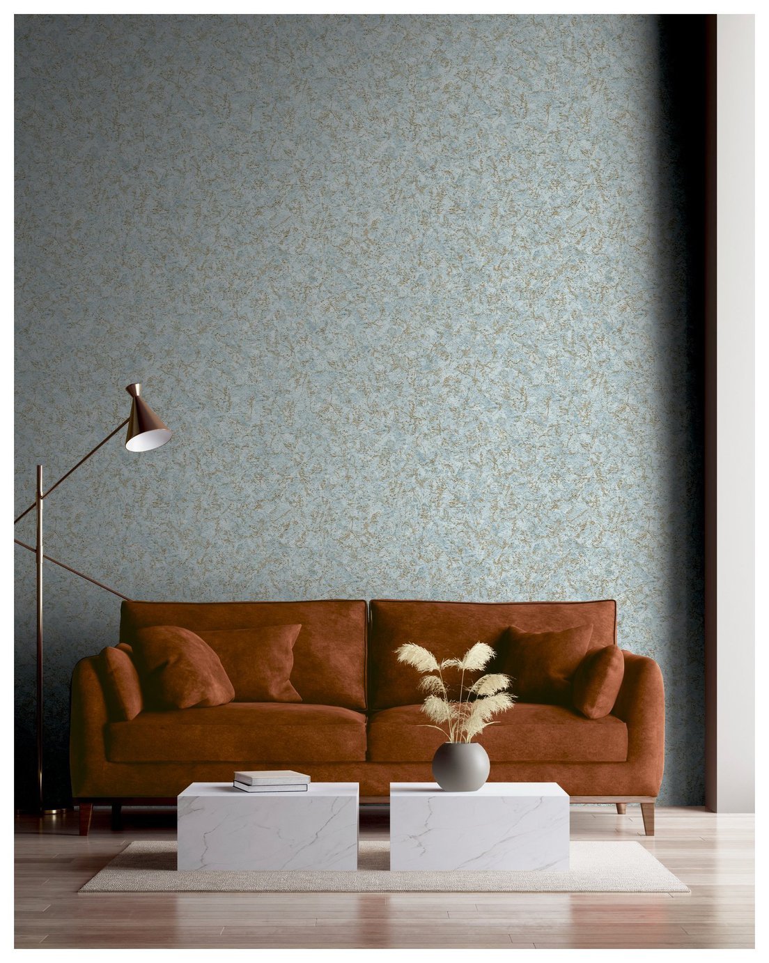 Arthouse Textured Marble Soft Blue Wallpaper 