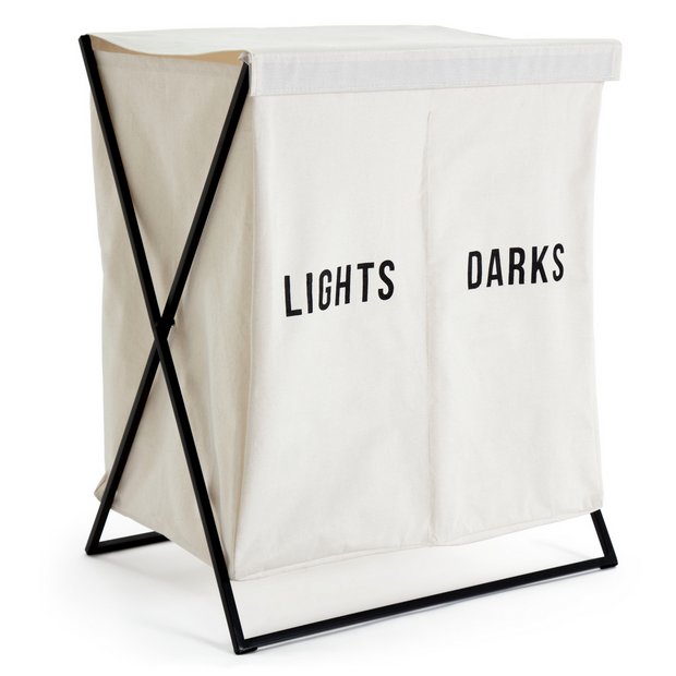 White dark on sale laundry basket