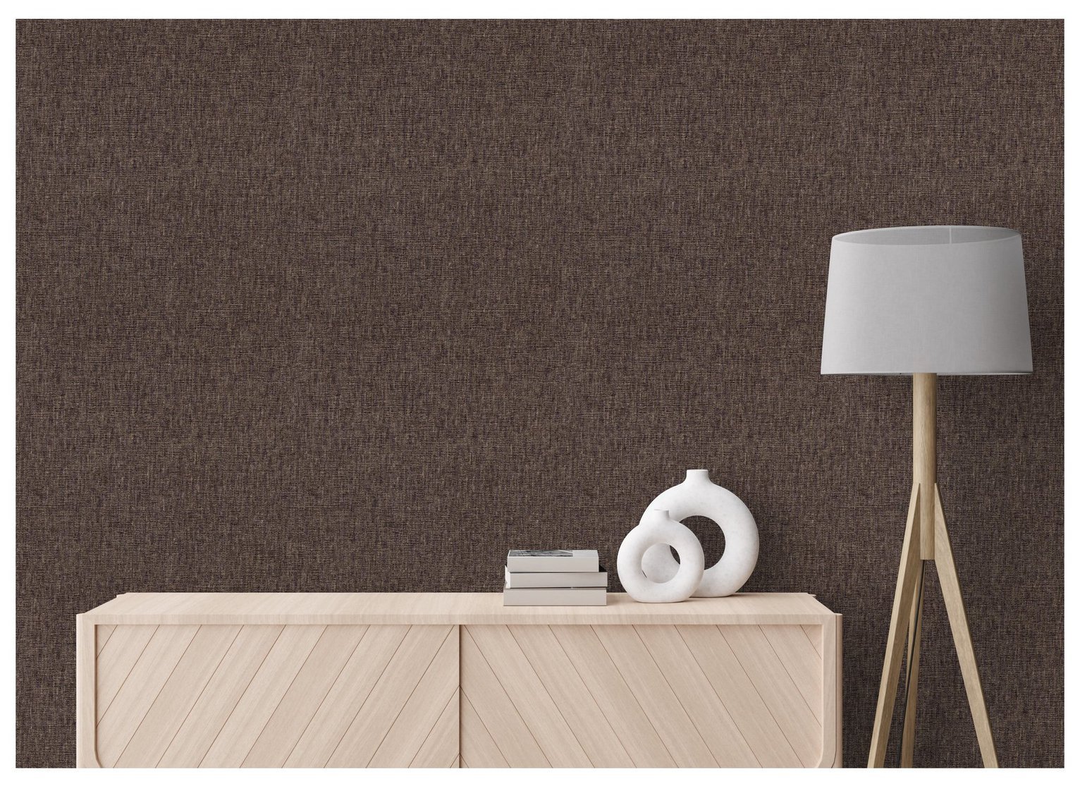 Arthouse Urban Weave Chocolate Brown Wallpaper
