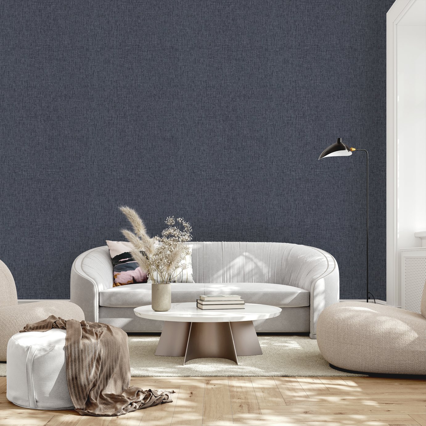 Arthouse Urban Weave Navy Wallpaper