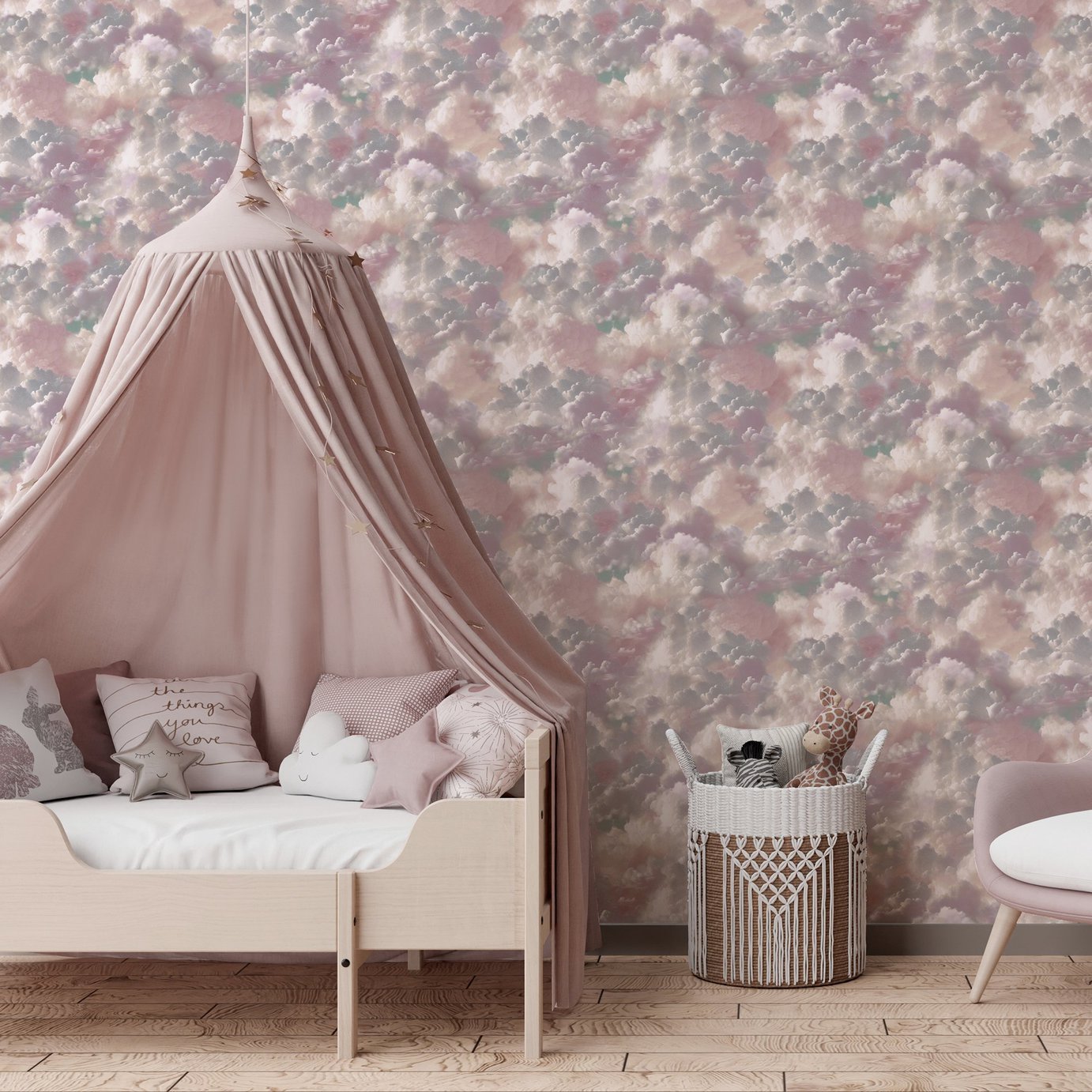 Arthouse Vanilla Skies Pink Wallpaper