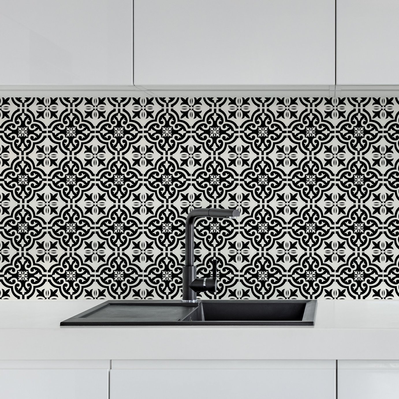 Arthouse Motif Geometric Wall Tile Black 