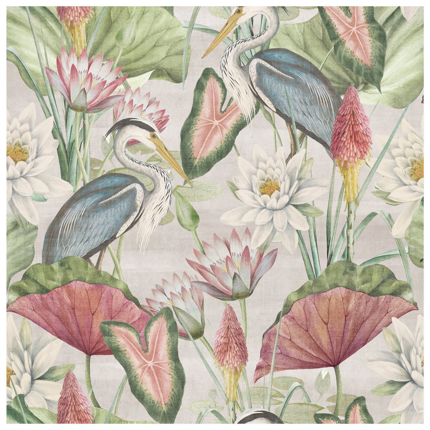 Esselle Home Waterlily Linen Multi Wallpaper