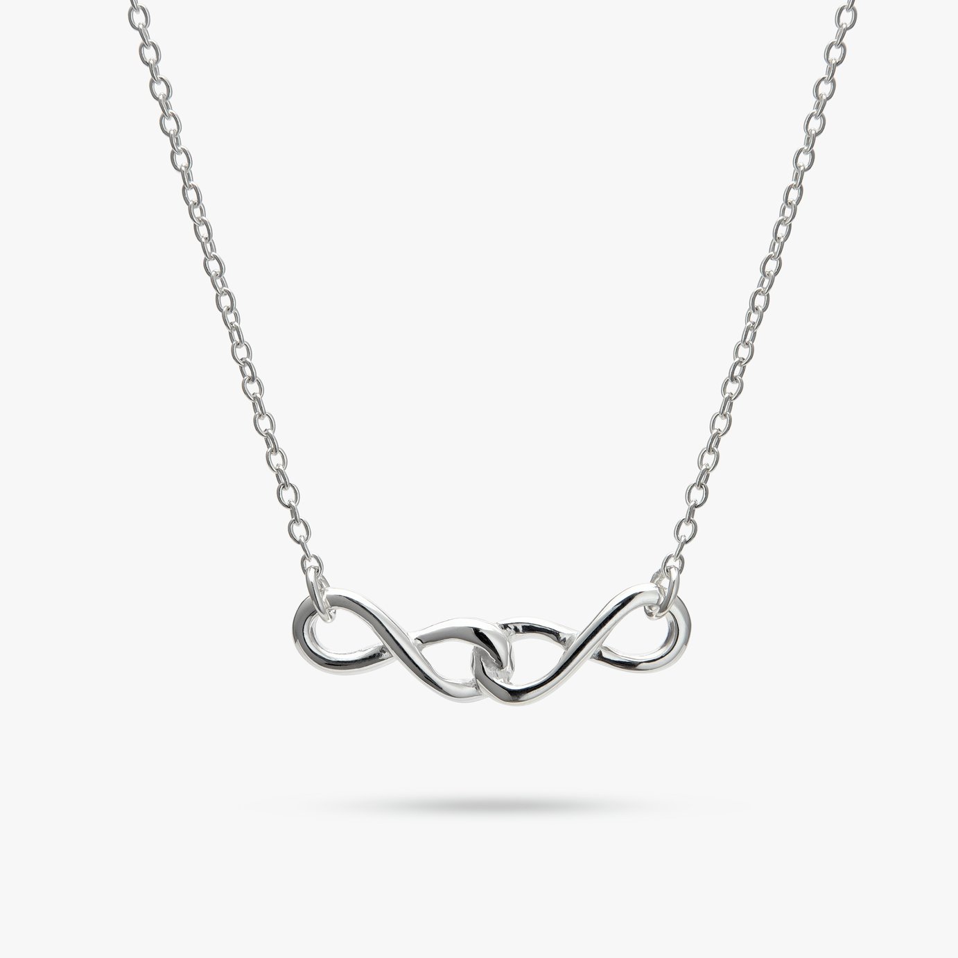 Revere Sterling Silver Double Linked Infinity Necklace