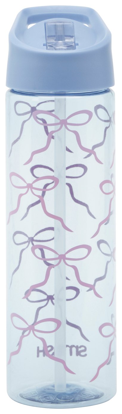 Smash Gingham Ribbon Blue Sipper Water Bottle  - 700ml