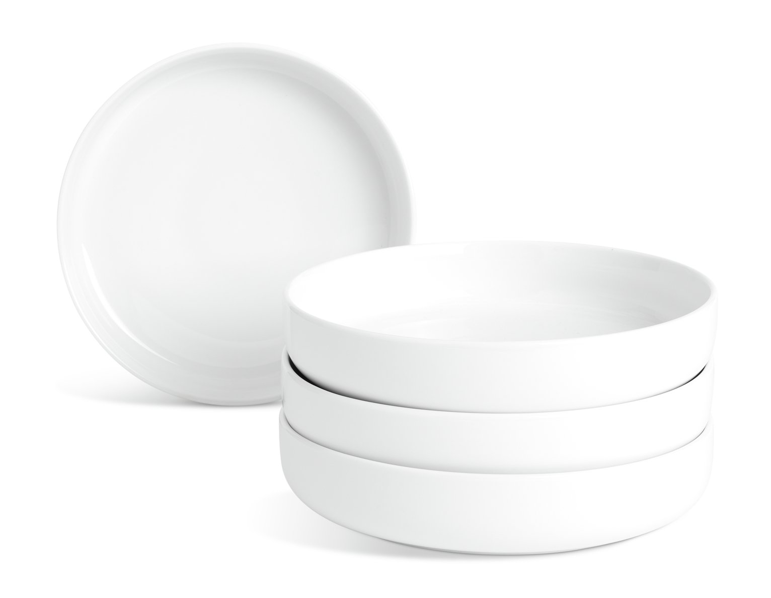 Habitat Riko Blate Set of 4 Porcelain Blates - White