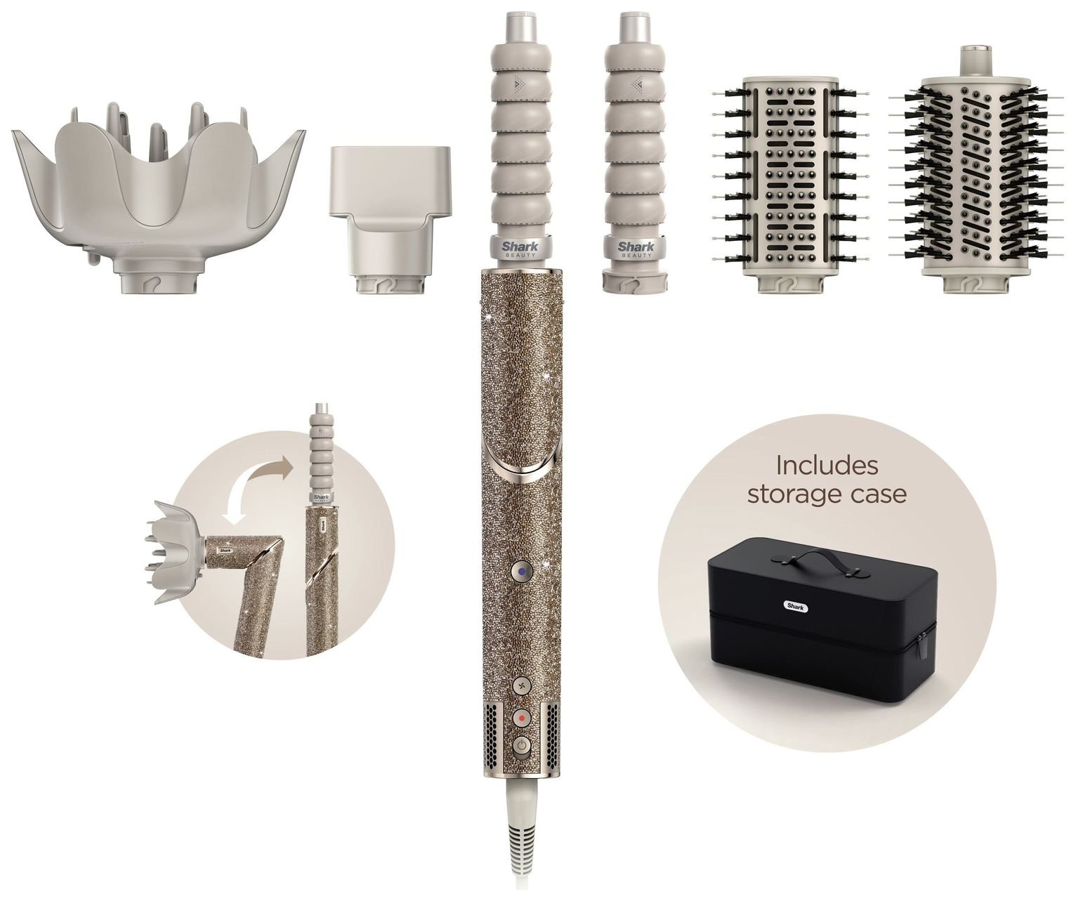 Shark HD446JSUK  Gold Diamond FlexStyle Hot Air Styler