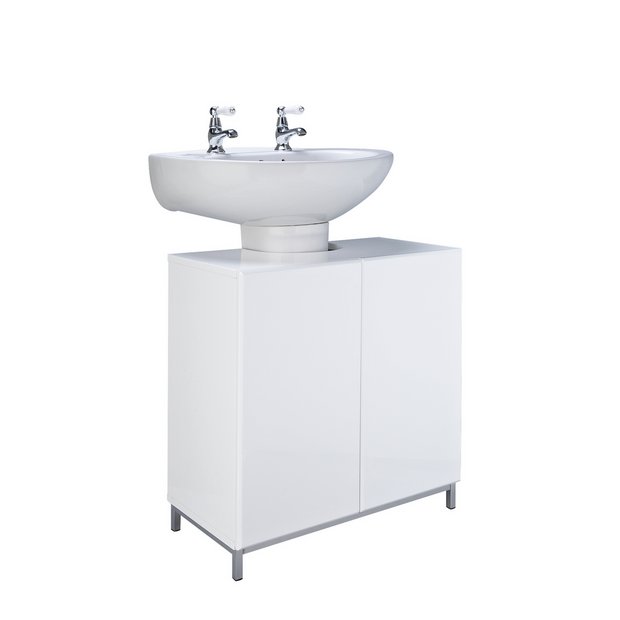 Buy Argos Home Gloss Under Sink Unit - White, Under sink storage