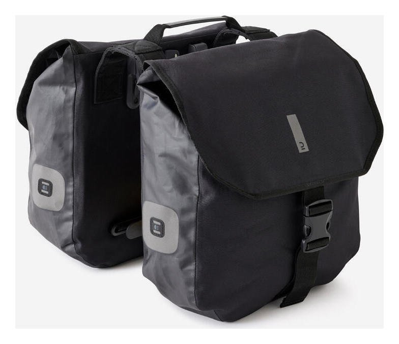 Decathlon 540 Waterproof Pannier Rack Bike Bag - 2x20L