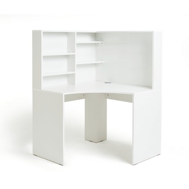 Black and white on sale corner desk