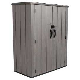 Lifetime Plastic Brown Vertical Storage Shed - 5'3ft