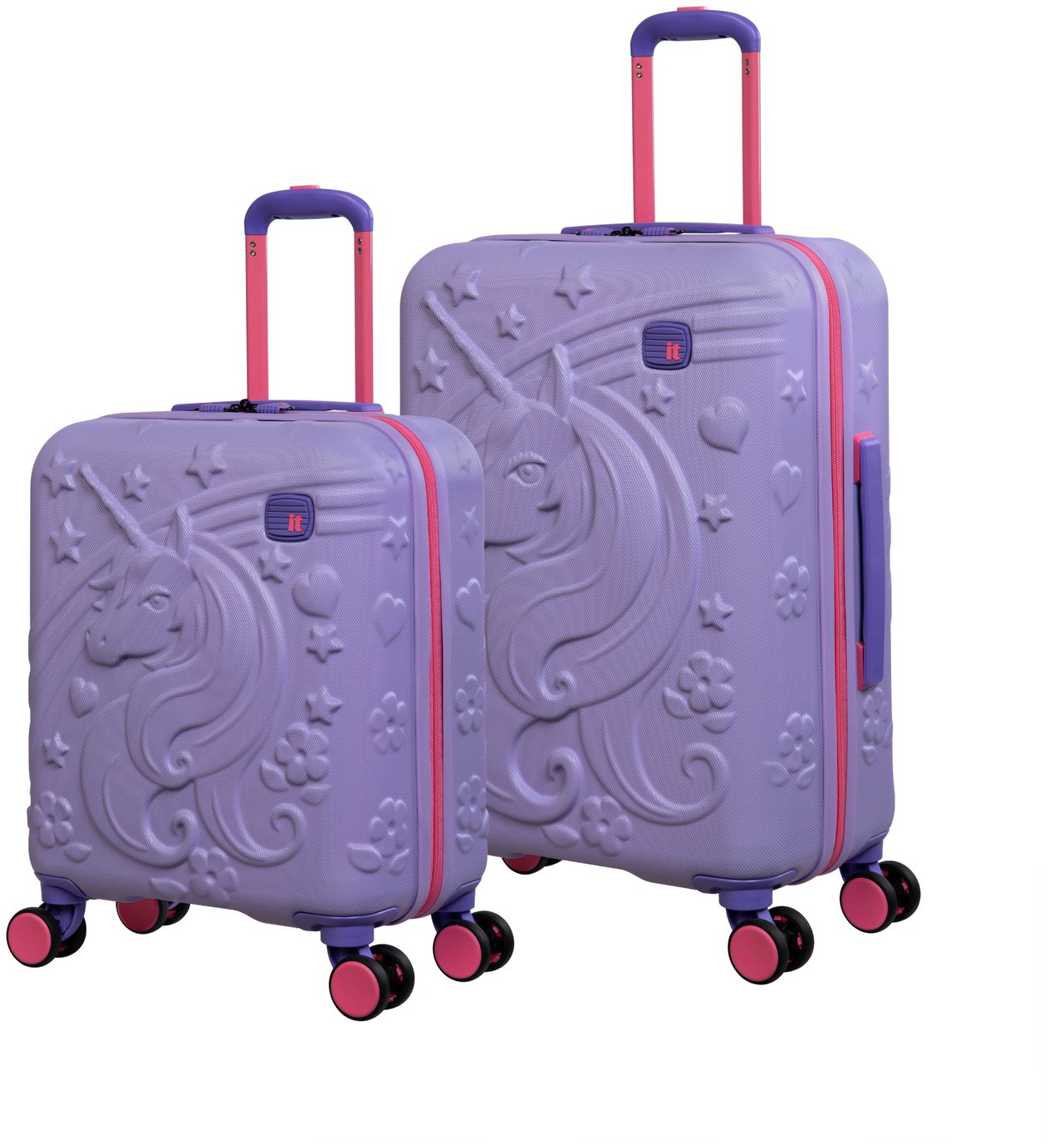 IT Luggage Mystical 2pc 8 Wheel Kids Suitcase Set - Lavender