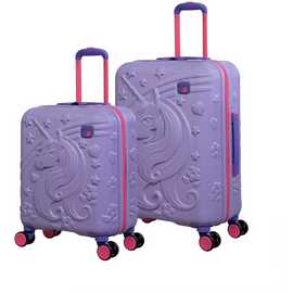 IT Luggage Mystical 2pc 8 Wheel Kids Suitcase Set - Lavender