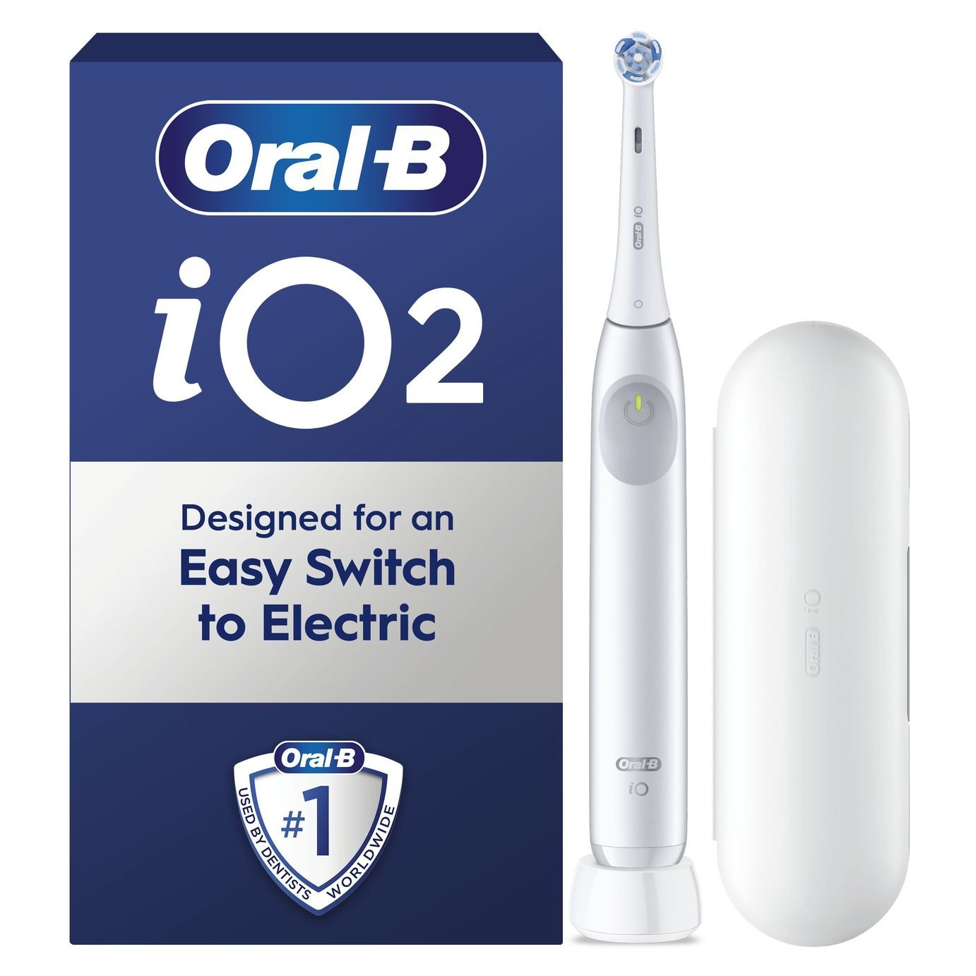 Oral-B iO2 Simple White Electric Toothbrush with Travel Case