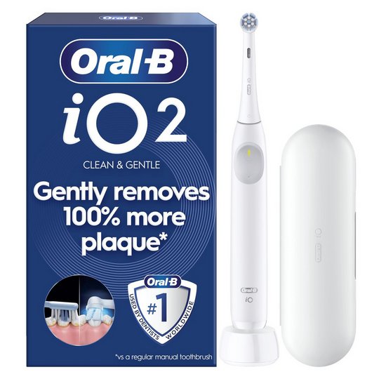 Oral-B iO2 Simple White Electric Toothbrush with Travel Case