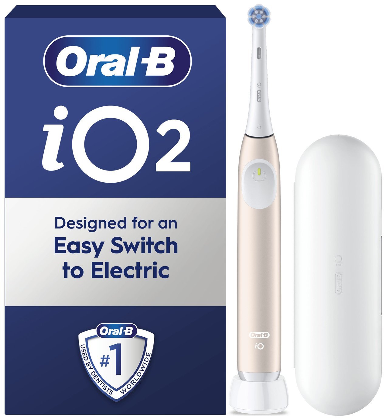 Oral-B iO2 Electric Toothbrush with Travel Case - Calm Pink