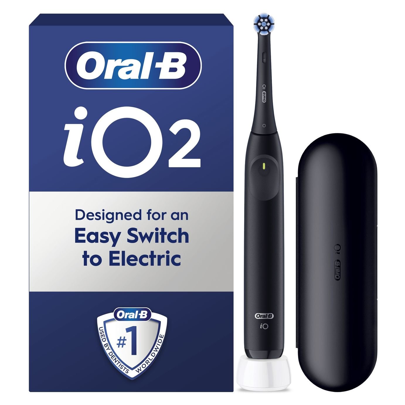 Oral-B iO2 Electric Toothbrush with Travel Case Night Black