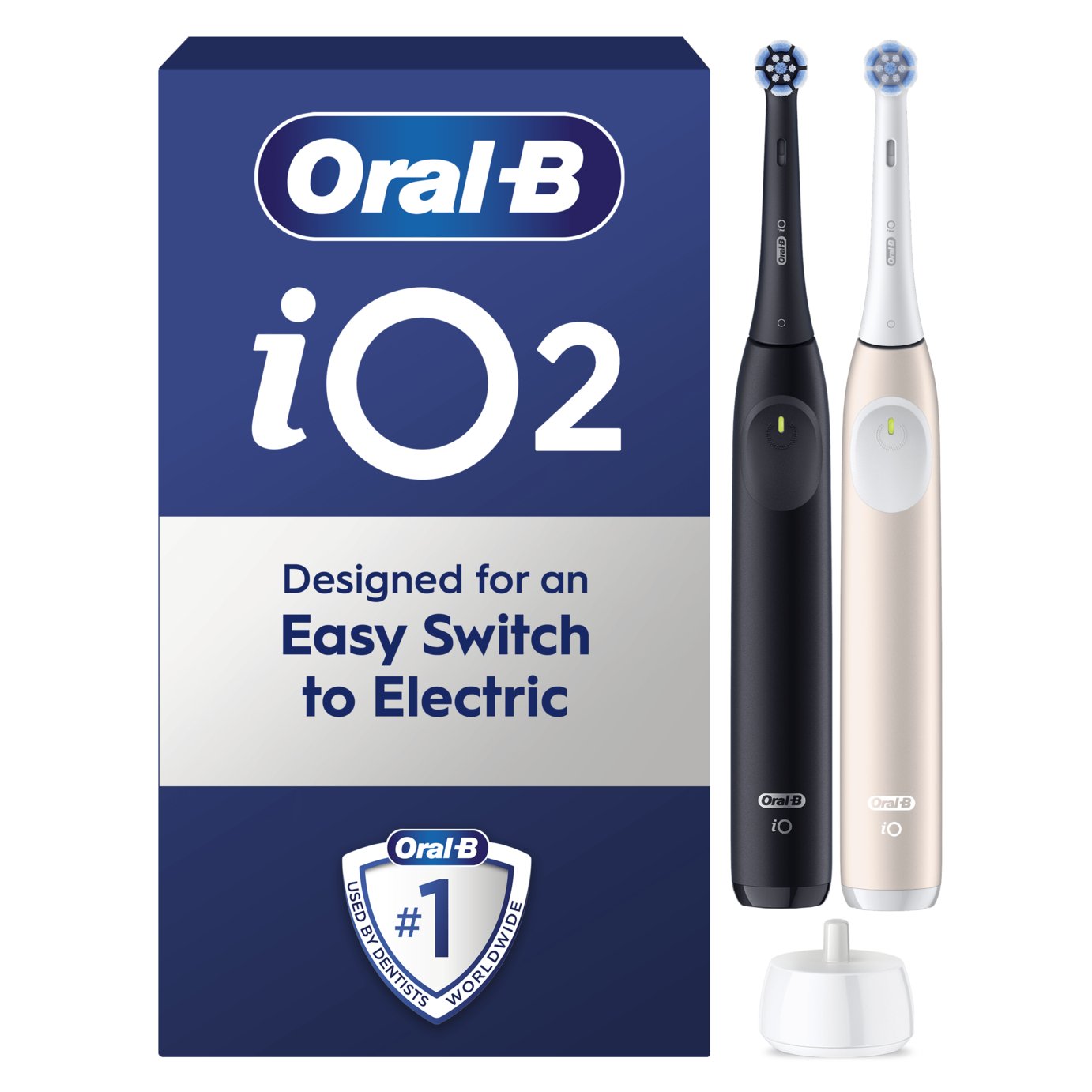 Oral-B iO2 Duo Pack Electric Toothbrush - Night Black/Pink