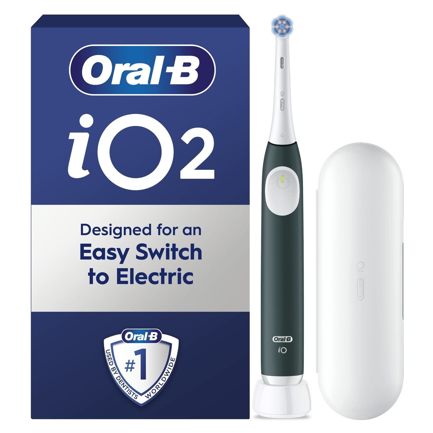 Oral-B iO2 Electric Toothbrush with Travel Case Forest Green
