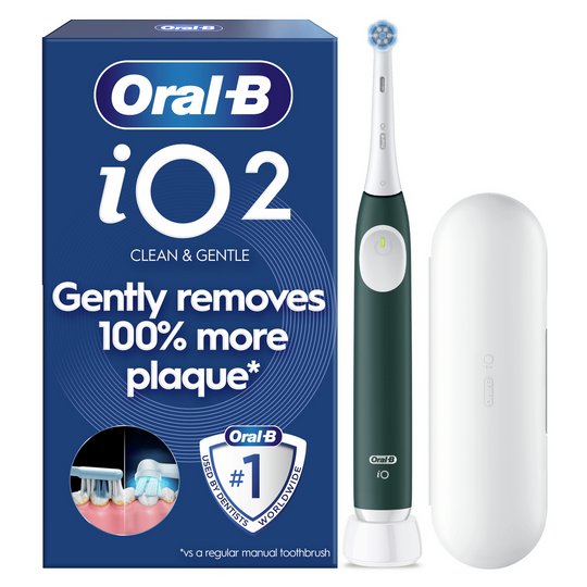 Oral-B iO2 Electric Toothbrush with Travel Case Forest Green