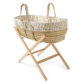Clair De Lune Safari Moses Basket With Folding Stand 