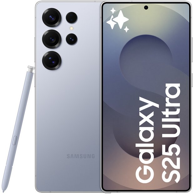 SIM Free Samsung Galaxy S25 Ultra 5G 512GB AI Phone - Blue